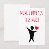 Moederdag en verjaardagsgeschenken en -kaart voor bedankkaart (Voorkant / Achterkant)