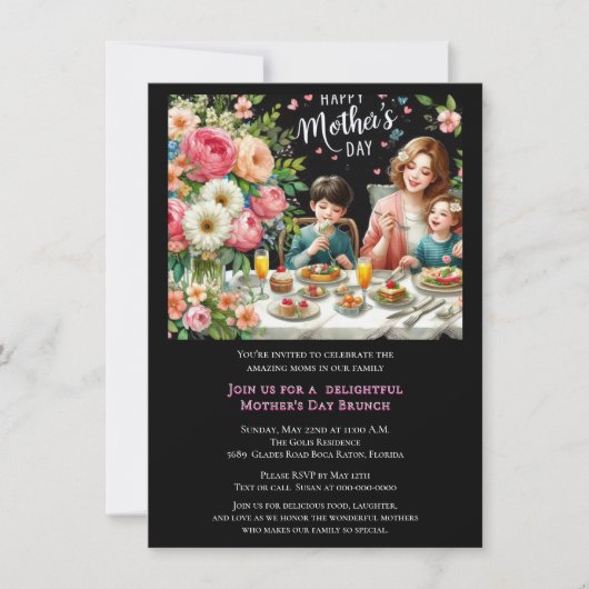 Moederdag familiebrunch  kaart (Voorkant)