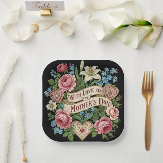 Moederdag-feestdag Papieren Bordje (Huwelijk)