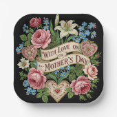 Moederdag-feestdag Papieren Bordje (Voorkant)