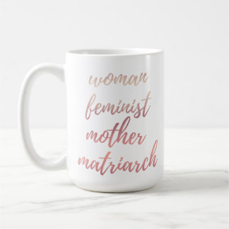Moederdag Feministische Typografie Roze Goud Koffiemok