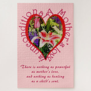 Moederdag Floral Love Unconditional Poem Large Legpuzzel