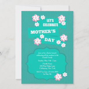 Moederdag Flower Petals Uitnodiging