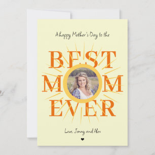 Moederdag foto beste mama ooit typografie kaart
