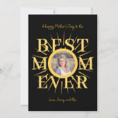 Moederdag foto beste mama ooit typografie kaart (Voorkant)