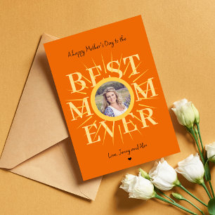 Moederdag foto beste mama ooit typografie kaart