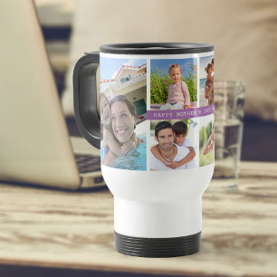 Moederdag Foto collage 6 Foto's en jaar Reisbeker