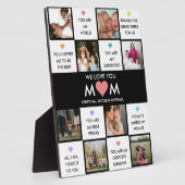 Moederdag foto collage met beste mam citaten fotoplaat (Zijkant)