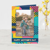 Moederdag foto in 80s stijl kaart (Gele Bloem)