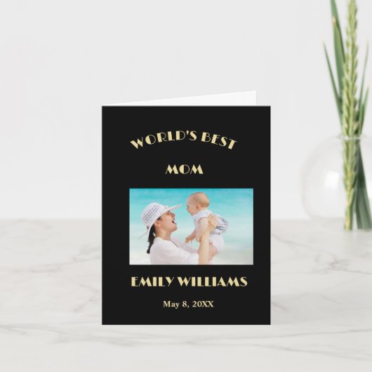 Moederdag foto personaliseren beste moeder ter wer kaart (Voorkant)