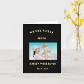 Moederdag foto personaliseren beste moeder ter wer kaart (Gele Bloem)