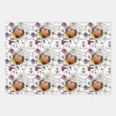 Moederdag foto Queen Bee Floral Inpakpapier Vel (Voorkant 3)