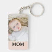 Moederdag Foto van je Mum Key Ring Sleutelhanger (achterkant)