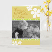 Moederdag Foto Wenskaart Kaart (Gele Bloem)