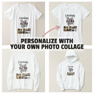 Moederdag Fotocollage Beste Moeder Ooit Aandenken T-shirt