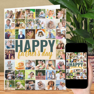 Moederdag fotocollage grote gepersonaliseerde kaar kaart