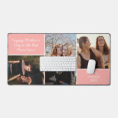 Moederdag Fotocollage Roze Custom Bureaumat (Keyboard & Muis)
