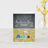 Moederdag-fotokaart met liefdevolle tekening kaart (Gele Bloem)