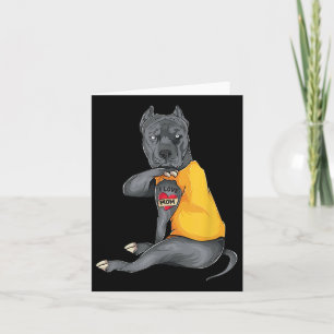 Moederdag Funny Dog Pitbull I Love Mom Tattoo Gi Kaart