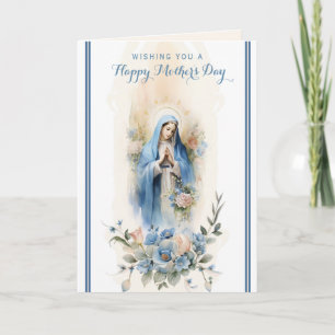 Moederdag Gebed Religieuze Bloemen Kaart