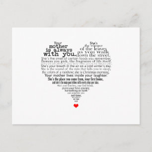 Moederdag gedicht briefkaart