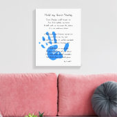 Moederdag Gedicht - Houd Mijn Hand Handafdruk Vade Canvas Afdruk (Insitu (Woonkamer))