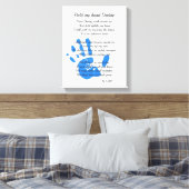 Moederdag Gedicht - Houd Mijn Hand Handafdruk Vade Canvas Afdruk (Insitu (Slaapkamer))