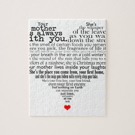 Moederdag gedicht legpuzzel (Verticaal)