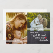 Moederdag, gepersonaliseerde foto's kaart (Voorkant / Achterkant)