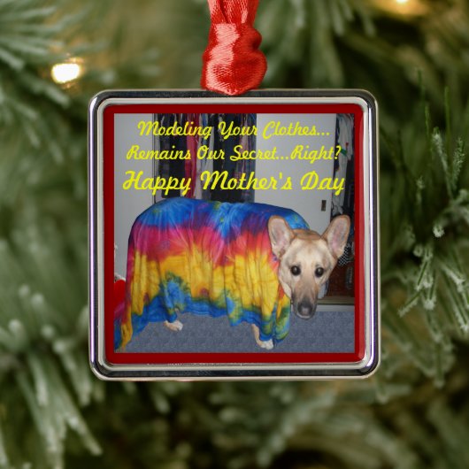 Moederdag German Shepherd Dog Modelling Clothes Metalen Ornament (Boom)