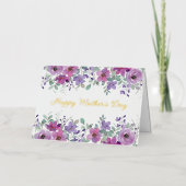 Moederdag Gevouwen Folie Wenskaart (Voorkant)