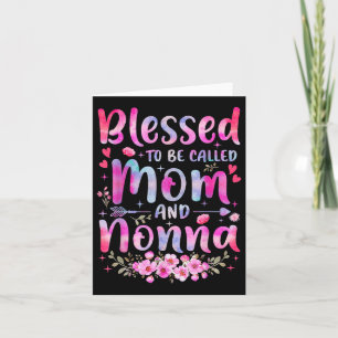 Moederdag gezegend om moeder en nonna flo genoemd kaart