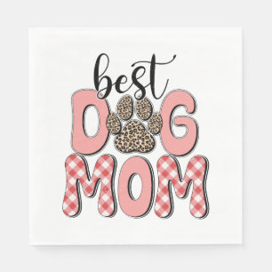 Moederdag Gift   Beste hond mama Servet