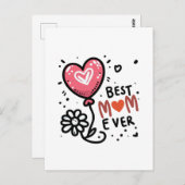Moederdag Gift | Beste moeder ooit Briefkaart (Voorkant / Achterkant)