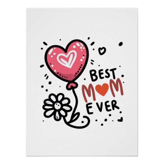 Moederdag Gift | Beste moeder ooit Perfect Poster (Voorkant)