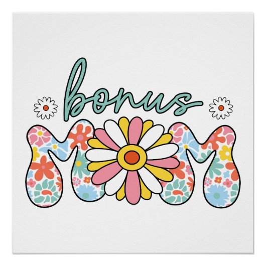 Moederdag Gift | bonusmoeder Perfect Poster (Voorkant)