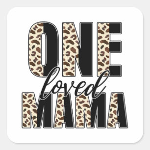 Moederdag Gift Een geliefde mama Vierkante Sticker