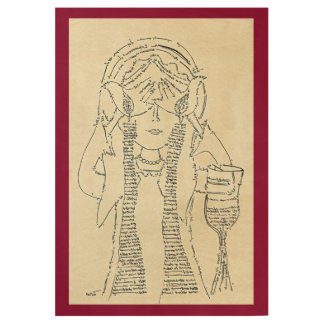 Moederdag Gift, Eshet Chayil, Hebreeuws-joodse kun Houten Poster