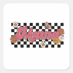 Moederdag Gift Flower Mama Vierkante Sticker