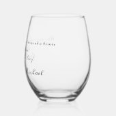 Moederdag Gift Funny Quotes Script Naam op Wijnglas Zonder Voet (Links)