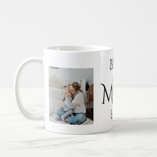 Moederdag Gift - gepersonaliseerd met foto Koffiemok (Links)