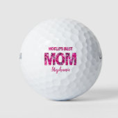 Moederdag Gift golfballen Bloemen gepersonaliseerd (Voorkant)
