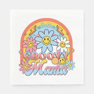 Moederdag Gift Groovy Mama Servet