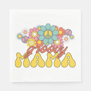 Moederdag Gift Groovy Mama Servet