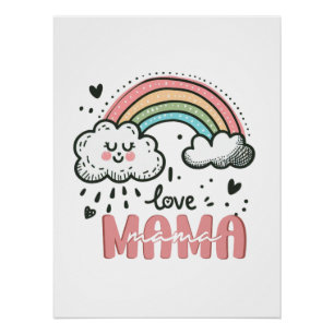 Moederdag Gift   Ik hou van mama Perfect Poster
