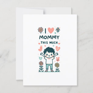 Moederdag Gift Ik hou zoveel van mama Briefkaart