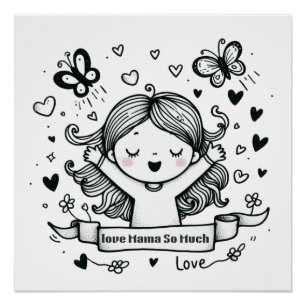 Moederdag Gift Ik hou zoveel van mama Perfect Poster