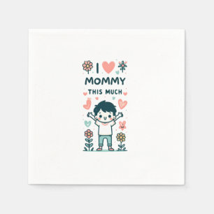 Moederdag Gift Ik hou zoveel van mama Servet