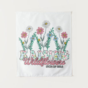 Moederdag Gift Wildflower opvoeden moeder van me Wandkleed