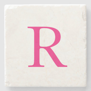 Moederdag Gifts Birthdays Roze monogram Stenen Onderzetter